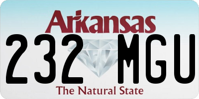 AR license plate 232MGU