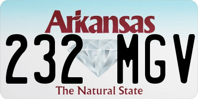 AR license plate 232MGV