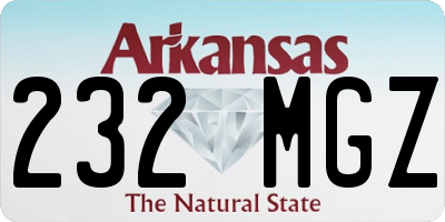 AR license plate 232MGZ