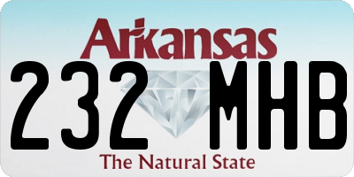 AR license plate 232MHB