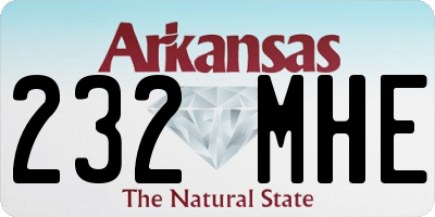 AR license plate 232MHE