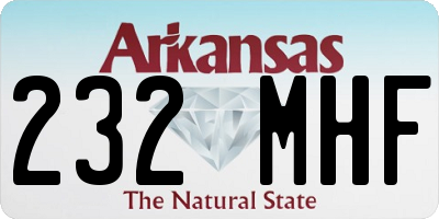 AR license plate 232MHF