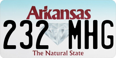 AR license plate 232MHG
