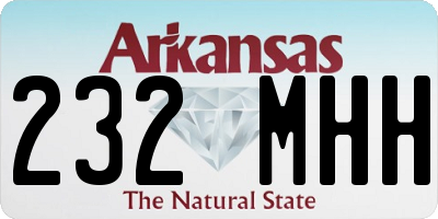 AR license plate 232MHH
