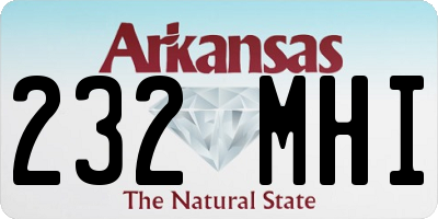 AR license plate 232MHI