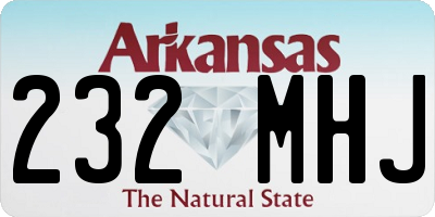 AR license plate 232MHJ