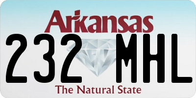 AR license plate 232MHL