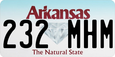 AR license plate 232MHM