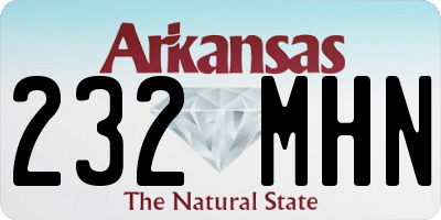 AR license plate 232MHN