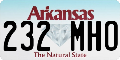 AR license plate 232MHO