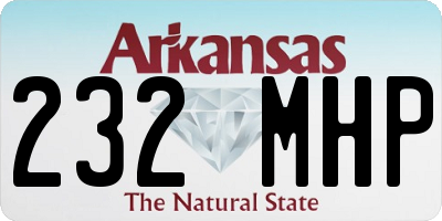AR license plate 232MHP