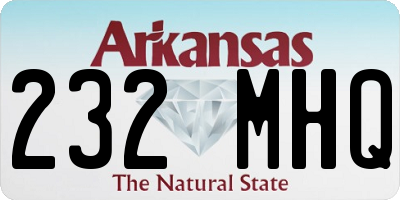 AR license plate 232MHQ