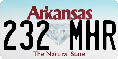 AR license plate 232MHR