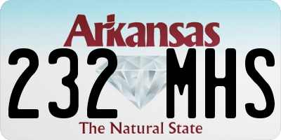 AR license plate 232MHS