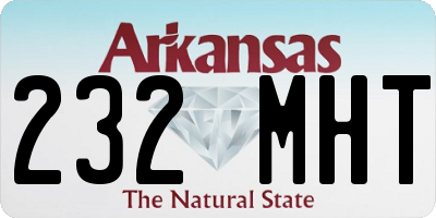 AR license plate 232MHT
