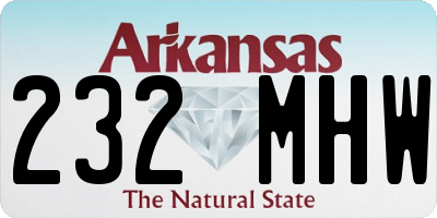 AR license plate 232MHW