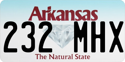 AR license plate 232MHX