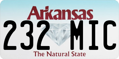 AR license plate 232MIC