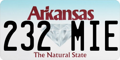AR license plate 232MIE