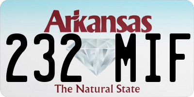 AR license plate 232MIF