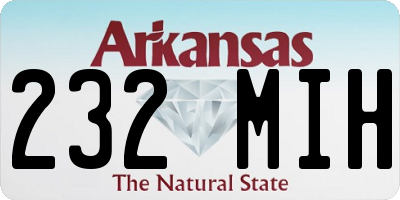 AR license plate 232MIH