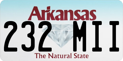 AR license plate 232MII