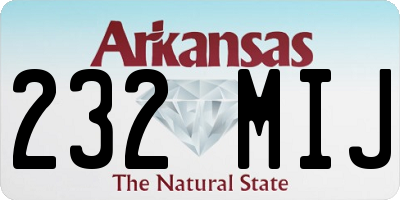 AR license plate 232MIJ