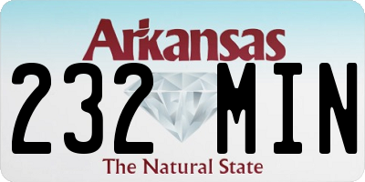 AR license plate 232MIN
