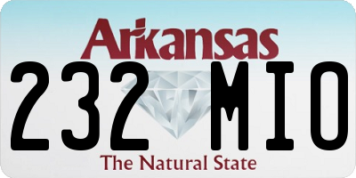 AR license plate 232MIO