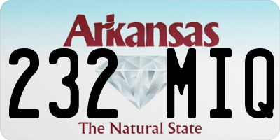 AR license plate 232MIQ