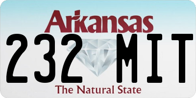 AR license plate 232MIT