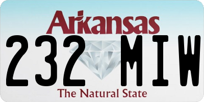 AR license plate 232MIW