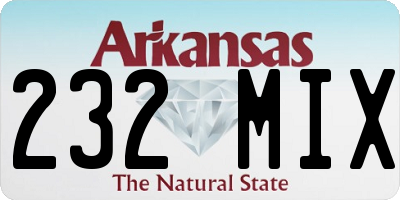 AR license plate 232MIX