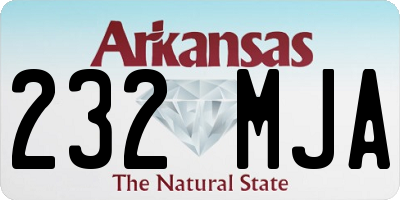 AR license plate 232MJA