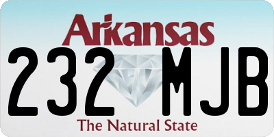 AR license plate 232MJB