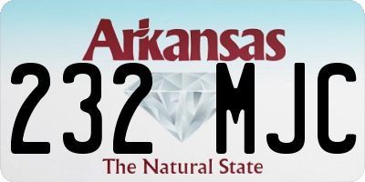 AR license plate 232MJC