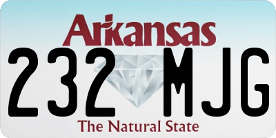 AR license plate 232MJG