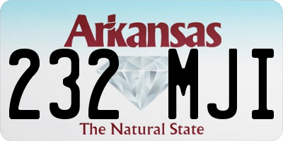 AR license plate 232MJI