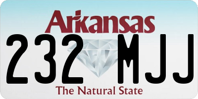 AR license plate 232MJJ
