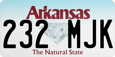 AR license plate 232MJK