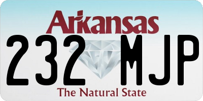 AR license plate 232MJP