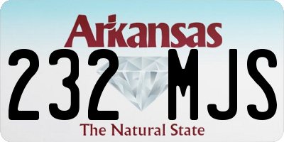 AR license plate 232MJS