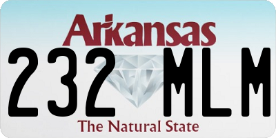 AR license plate 232MLM