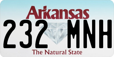 AR license plate 232MNH