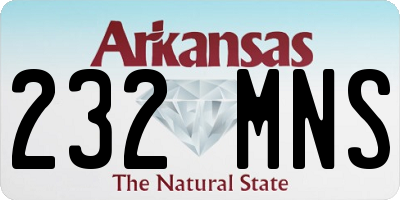 AR license plate 232MNS