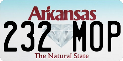 AR license plate 232MOP