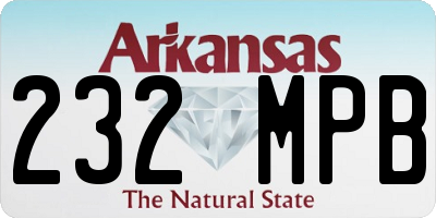 AR license plate 232MPB