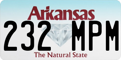 AR license plate 232MPM
