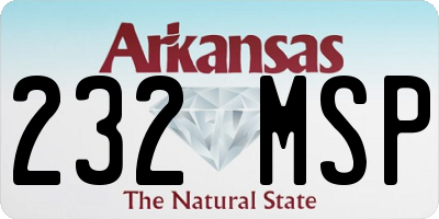 AR license plate 232MSP