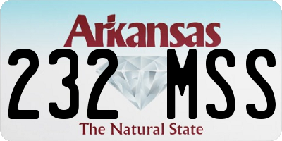 AR license plate 232MSS